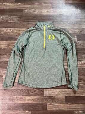 Nike Oregon Ducks Women's Medium Dri-FIT Element 1/2 Zip Running Pullover Green